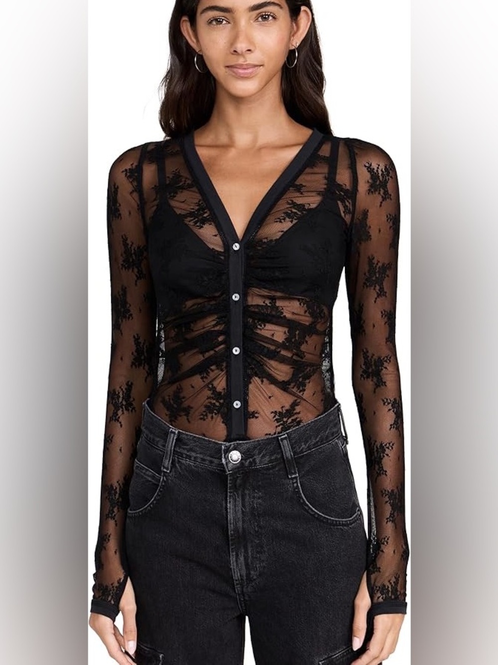 Free People Intimately Lady Lux Lace Bodysuit